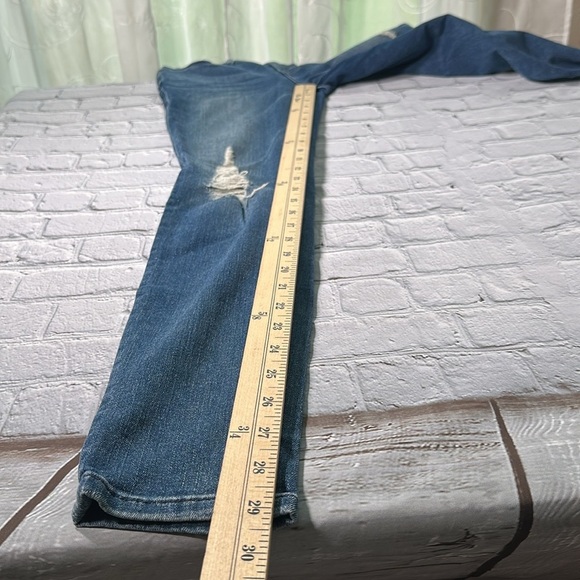 Frame Denim Jeans Women 25 Le Skinny de Jeanne Mid Rise distressed Blue Med Wash - Picture 11 of 16